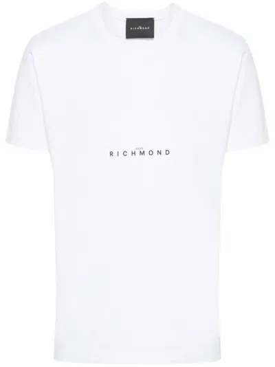 John Richmond Logo-print Cotton T-shirt In 白色