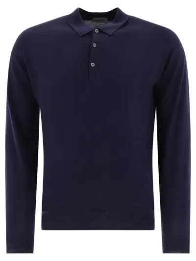 John Smedley Belper Polo Shirts In Blue