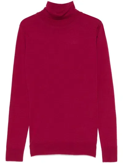 John Smedley Catkin Sweater In Red