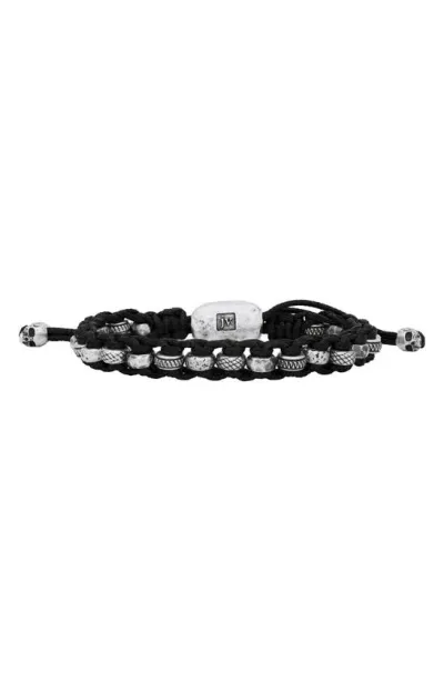 John Varvatos Sterling Silver Beaded Slider Bracelet