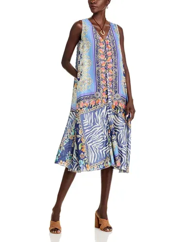 Johnny Was Zoah Dress In Lona Scarf Print