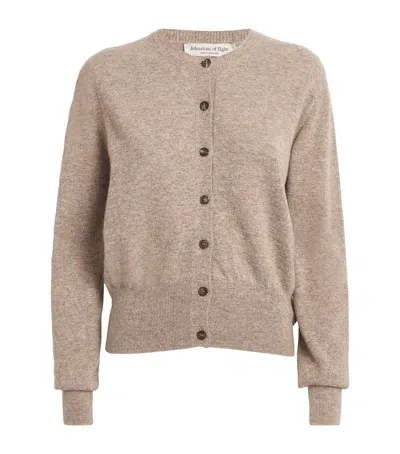 Johnstons Of Elgin Cashmere Cardigan In Grey