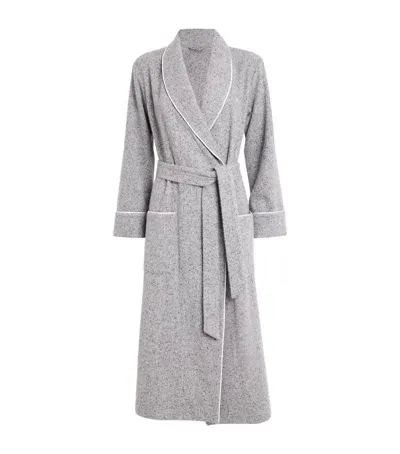 Johnstons Of Elgin Cashmere Donegal Robe In Grey