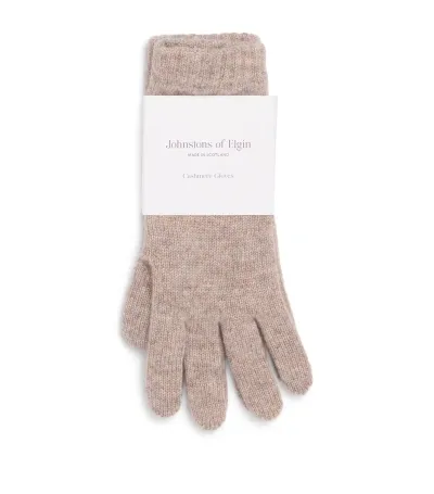 Johnstons Of Elgin Cashmere Gloves In Brown