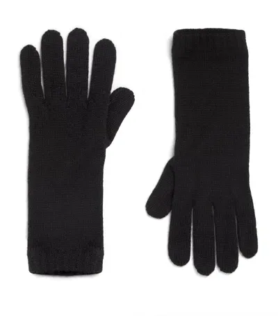 Johnstons Of Elgin Cashmere Short Cuff Gloves In Black