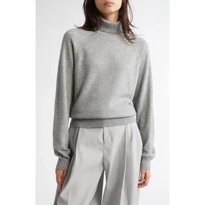 Johnstons Of Elgin Cashmere Turtleneck Sweater In Light Grey