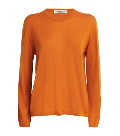 Johnstons Of Elgin Superfine Cashmere Long-sleeve T-shirt In Orange