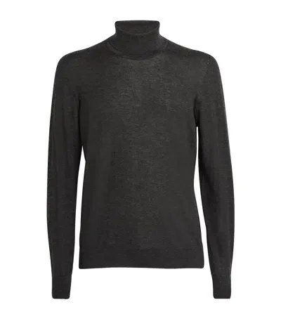 Johnstons Of Elgin Superfine Cashmere Rollneck Sweater In Grey