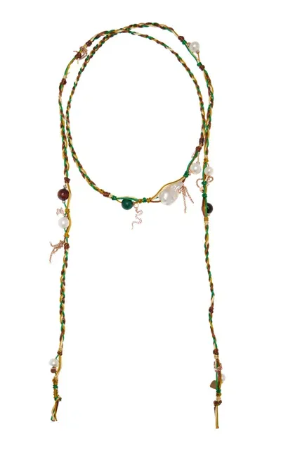 Joie Digiovanni Green With Envy Rose-gold Multi-stone Necklace