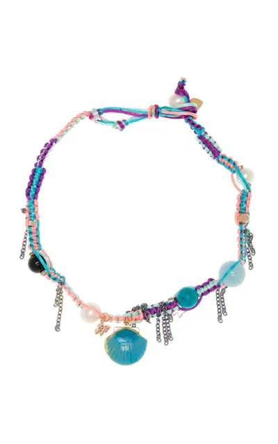 Joie Digiovanni Turquoise Stainless Steel Multi-stone Necklace