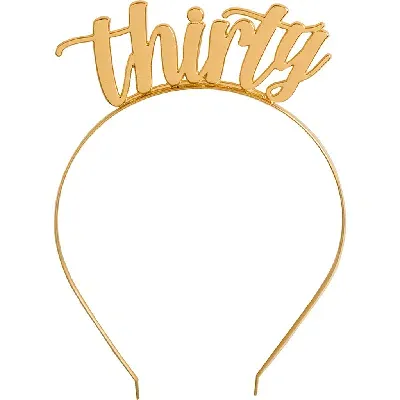 Jollity & Co Milestone Events Metal Headbands In Gold