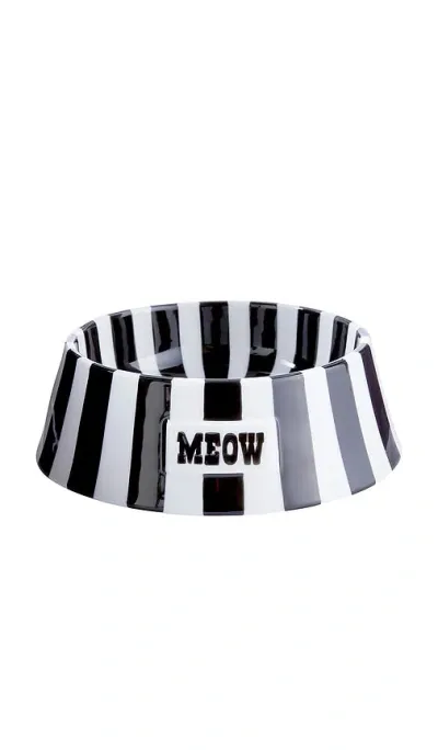 Jonathan Adler Vice Meow Pet Bowl In Black