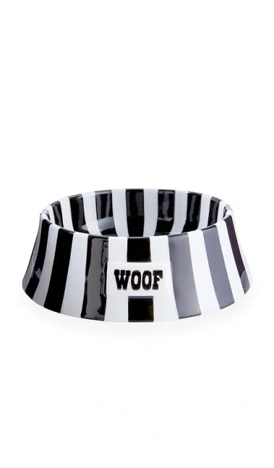 Jonathan Adler Vice Woof Pet Bowl In Black