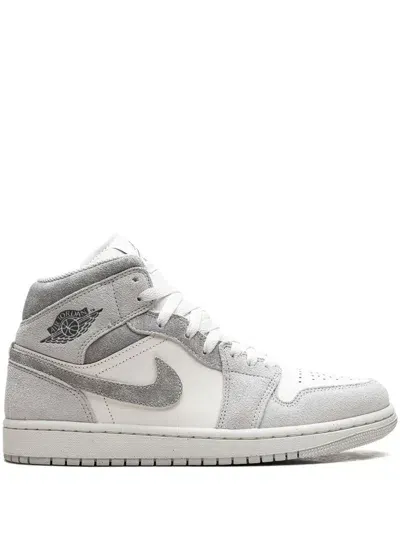 Jordan 1 Mid "neutral Grey Sail" Sneakers In Grau