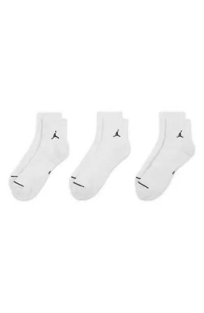 Jordan Assorted Pack Of 3 Everyday Ankle Socks In White/black