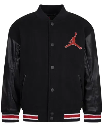 Jordan Kids' Big Boys Varsity Baseball Jacket In 023black