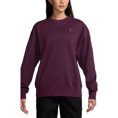 Jordan Flight Fleece Crewneck Sweatshirt In Red