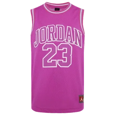 Jordan Girls   23 Jersey In Fire Pink/white