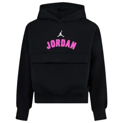 Jordan Girls   Y2k Pullover Hoodie In Black/pink