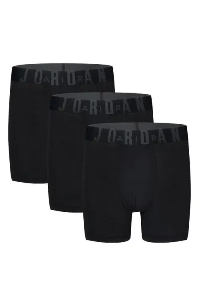 Jordan Kids' 3-pack Flight Boxer Briefs In Black