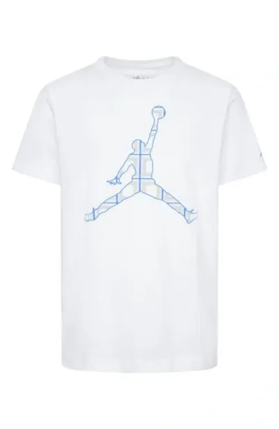 Jordan Kids' Jumpman Plaid Graphic T-shirt In White