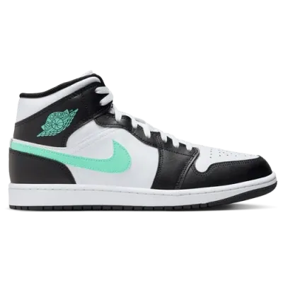 Jordan Mens  Aj 1 Mid In Green Glow/black/white