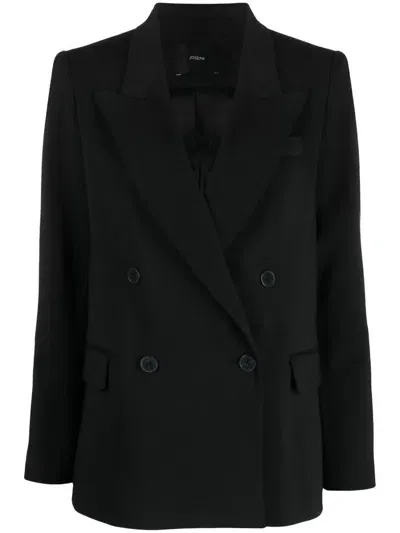 Joseph Double-breasted Blazer In Black