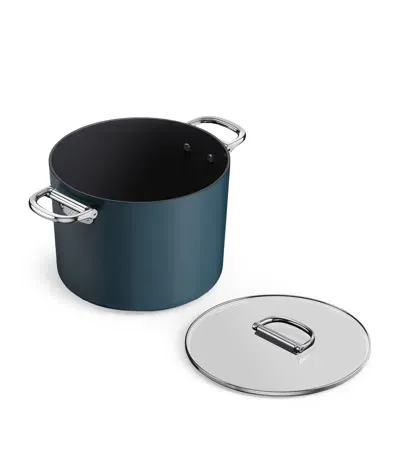 Joseph Joseph Space Non-stick Folding Handle Stock Pot And Lid In Blue