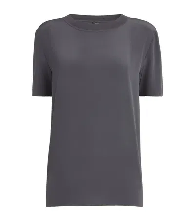 Joseph Silk Rubin T-shirt In Grey