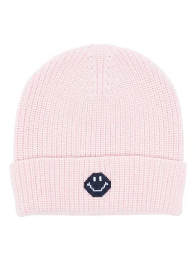 Joshua Sanders Smiley Face Beanie In Pink