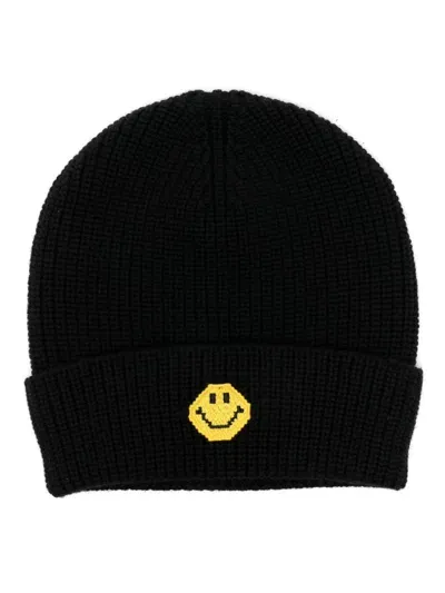 Joshua Sanders Beanie Mit Smiley In Schwarz