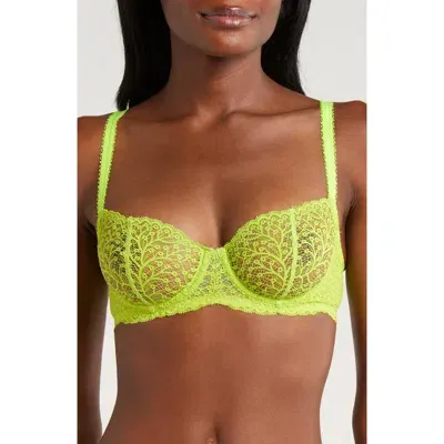 Journelle Allegra Underwire Balconette Bra In Chartreuse