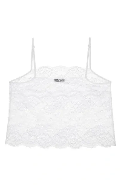 Journelle Isabel Modern Lace Crop Camisole In Blanc