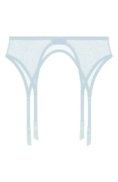 Journelle Odette Classic Mesh Garter Belt In Sky