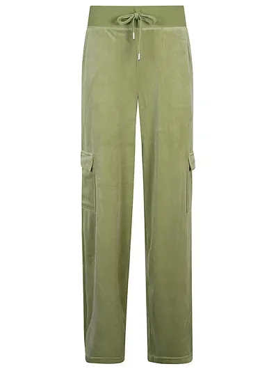 Juicy Couture Audree Cargo Track Pants In Green