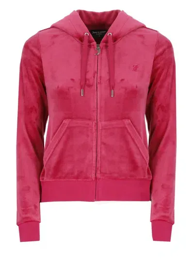 Juicy Couture Womens Robertson Classic Hoodie In Pink Fabric