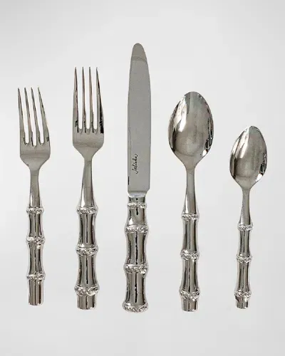 Juliska Bamboo 20-piece Flatware Set In Silver