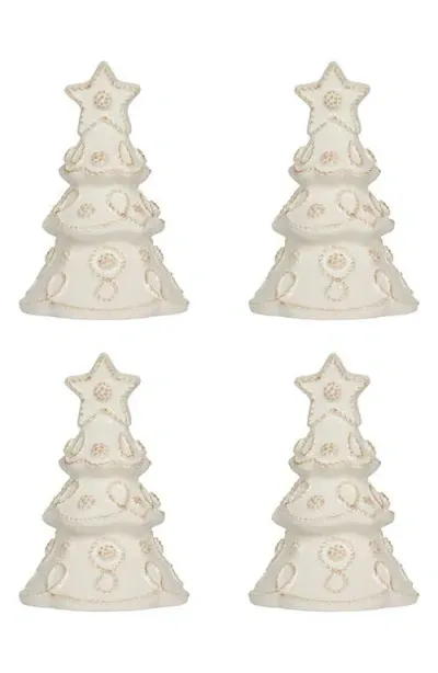 Juliska Berry And Thread North Pole Tree Place Card Holder, Set Of 4 White