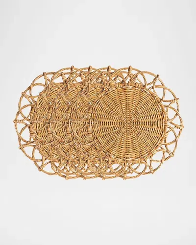 Juliska Provence Rattan Whitewash Placemats, Set Of 4 In Natural