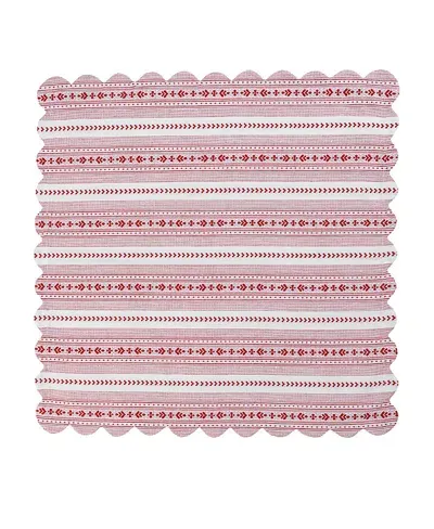 Juliska Villa Stripe 52 Square Tablecloth In Ruby