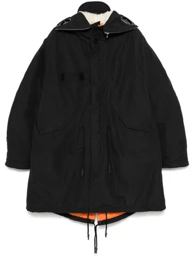 Junya Watanabe Comme Dg X C.p. Company Goggles Raincoat In Black