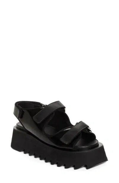 Junya Watanabe Lugged Flatform Sandals In Black