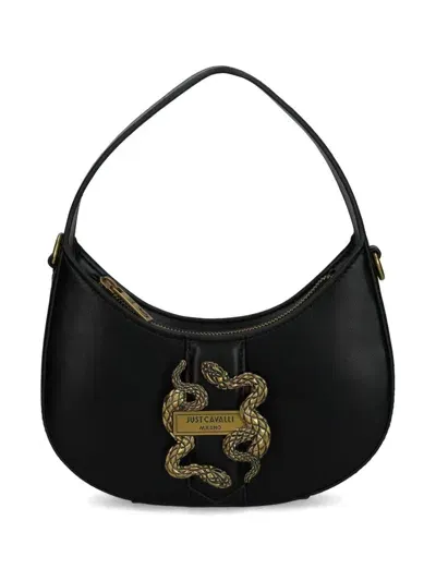 Just Cavalli Iconic Snake Two-way Bag In Brown