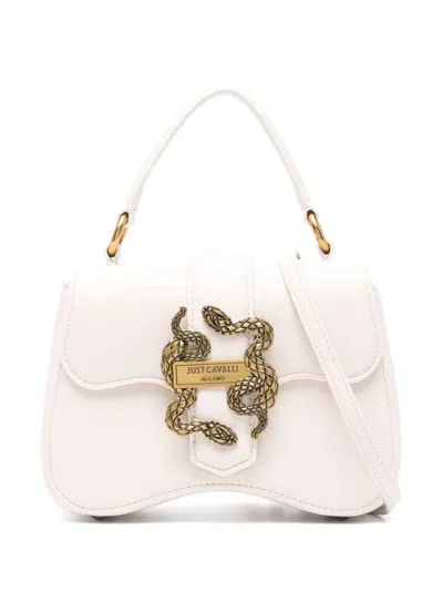 Just Cavalli Iconic Snakes-plaque Tote Bag In Pink