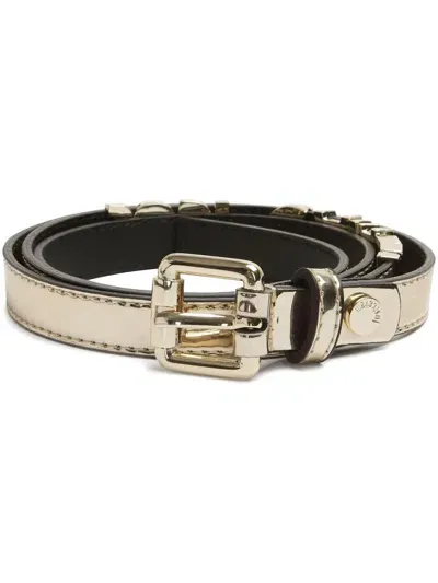 Just Cavalli Logo-lettering Belt In Gold