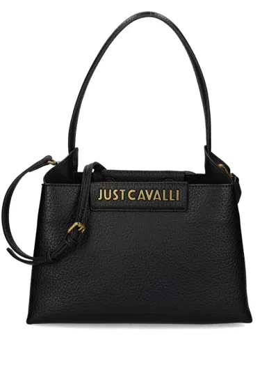 Just Cavalli Logo-lettering Shoulder Bag In Black