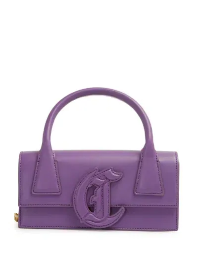 Just Cavalli Logo-patch Crossbody Bag In Purple