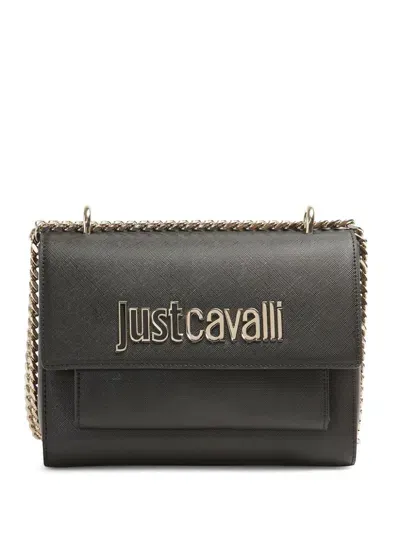 Just Cavalli Logo-plaque Cross Body Bag In Schwarz