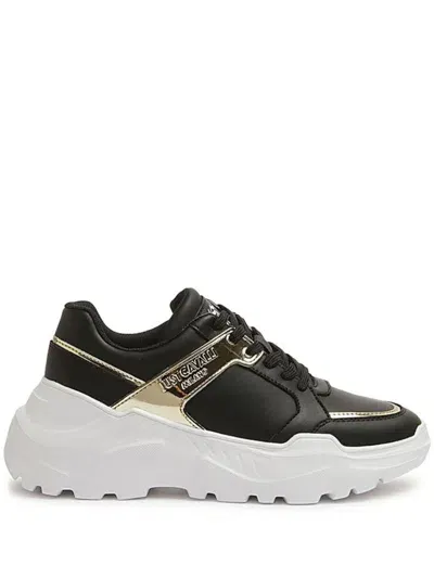 Just Cavalli Stylish Black Sneakers With Premium Materials And Elegant Detailing In White