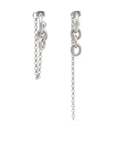 Justine Clenquet Amon Mismatch Earrings In Silver